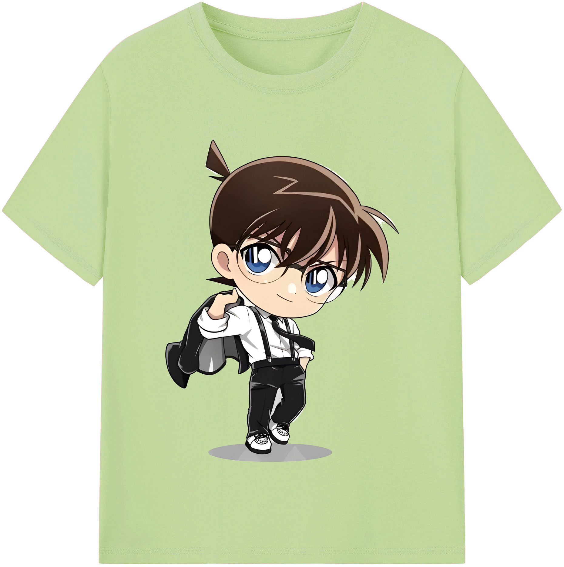 （画像用） 名探偵コナン 江戸川 コナン Detective Conan Conan Edogawa 綿100％半袖Tシャツ（フロントプリント）